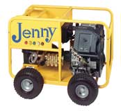 Cold water gas engine power washer, Jenny